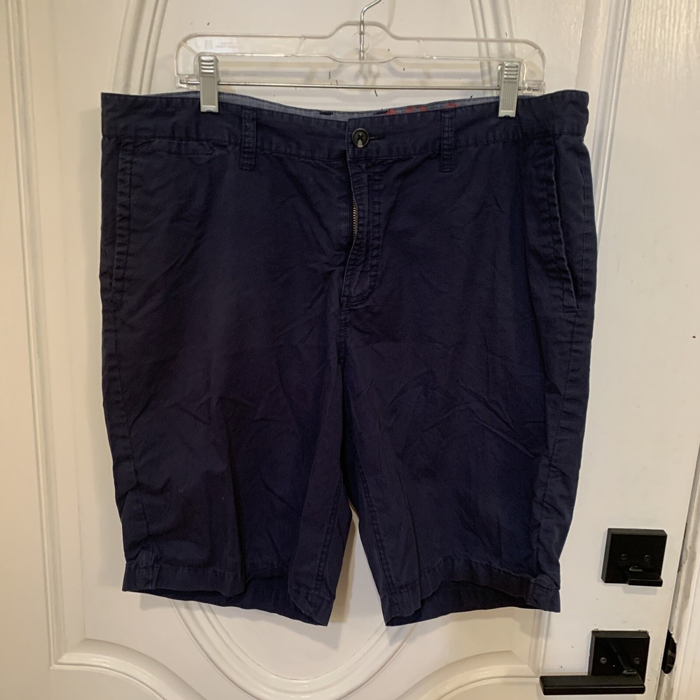 1901 Shorts Mens 38 Navy Flat Front Bermuda‎ Cotton Pockets Outdoor Casual Golf